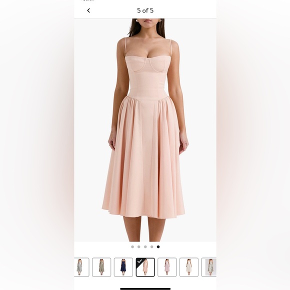 House of CB Dresses & Skirts - House of CB Soft Pink Midi Dress (SOLD ON DEPOP)